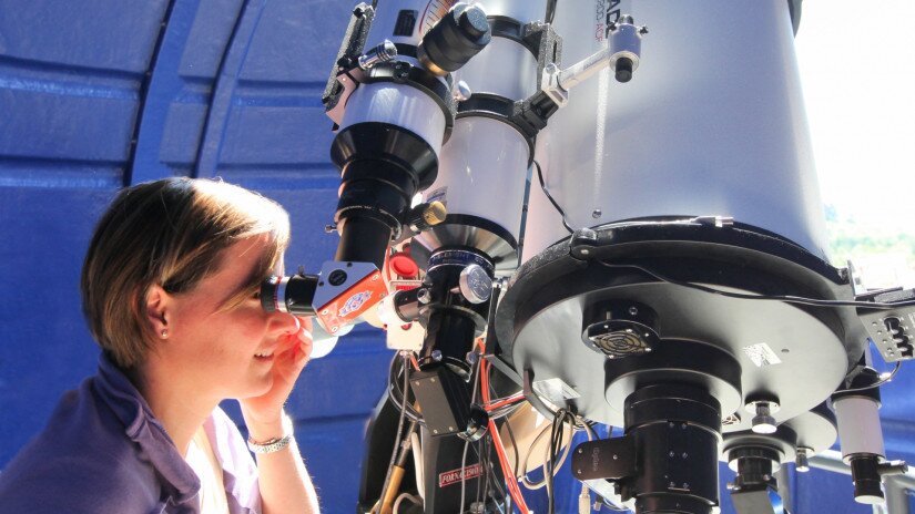 A telescope in the Pannon Observatory, Bakonybél