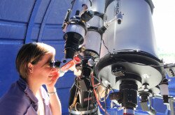 A telescope in the Pannon Observatory, Bakonybél